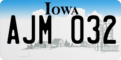 IA license plate AJM032