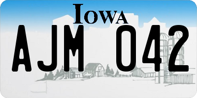 IA license plate AJM042
