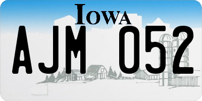 IA license plate AJM052