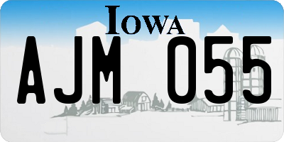 IA license plate AJM055