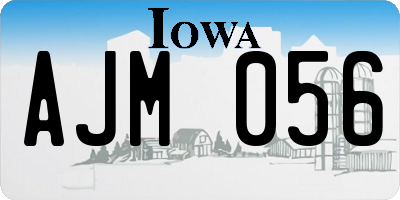 IA license plate AJM056