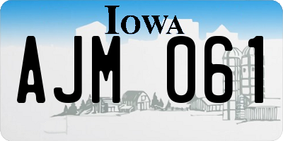 IA license plate AJM061