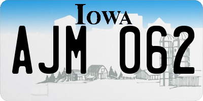 IA license plate AJM062