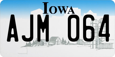 IA license plate AJM064