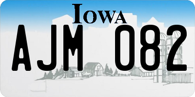 IA license plate AJM082