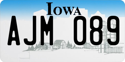 IA license plate AJM089