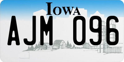 IA license plate AJM096