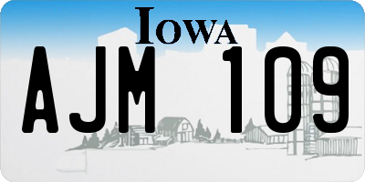 IA license plate AJM109