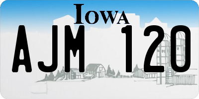 IA license plate AJM120