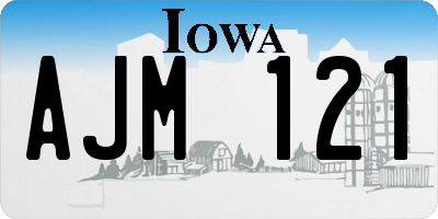 IA license plate AJM121