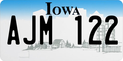 IA license plate AJM122