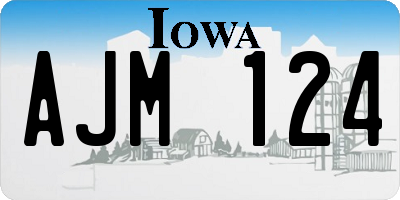 IA license plate AJM124
