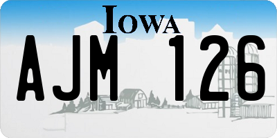 IA license plate AJM126