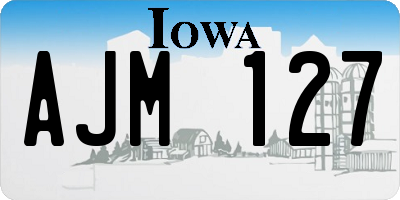 IA license plate AJM127