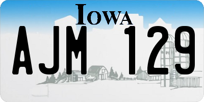IA license plate AJM129