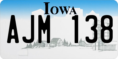 IA license plate AJM138