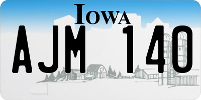IA license plate AJM140