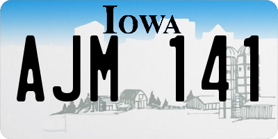 IA license plate AJM141