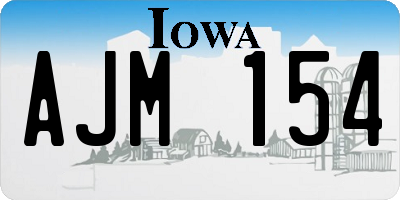 IA license plate AJM154