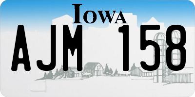 IA license plate AJM158