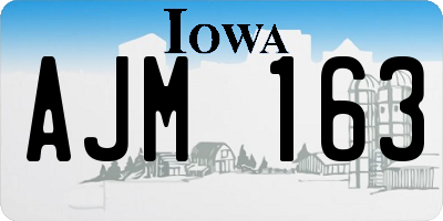 IA license plate AJM163
