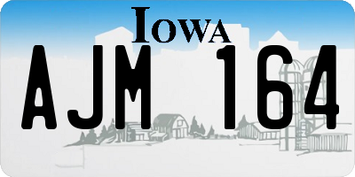 IA license plate AJM164