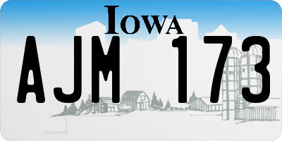 IA license plate AJM173