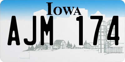IA license plate AJM174