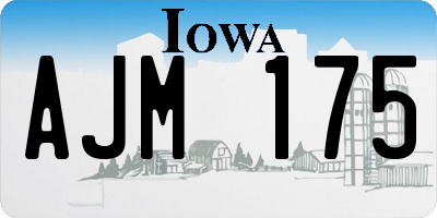 IA license plate AJM175