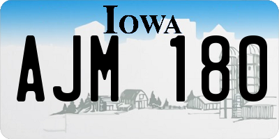 IA license plate AJM180