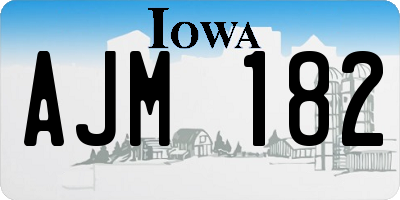 IA license plate AJM182