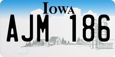 IA license plate AJM186