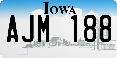 IA license plate AJM188