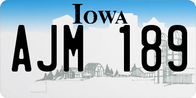 IA license plate AJM189