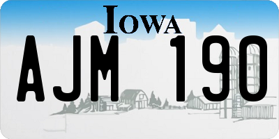 IA license plate AJM190