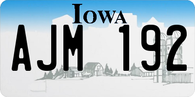 IA license plate AJM192