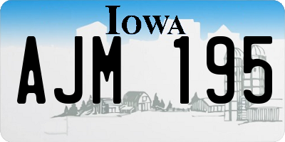 IA license plate AJM195