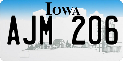 IA license plate AJM206