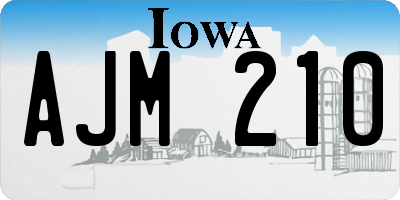 IA license plate AJM210
