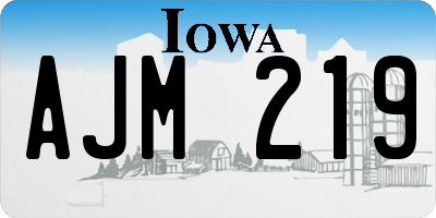 IA license plate AJM219