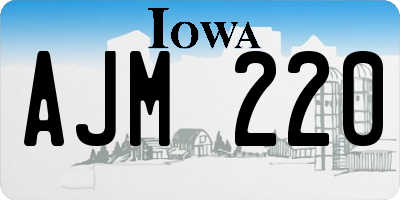 IA license plate AJM220