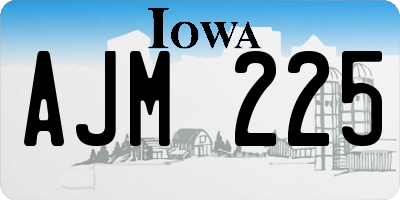 IA license plate AJM225