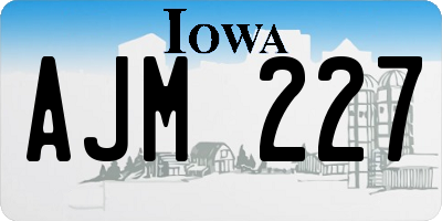 IA license plate AJM227