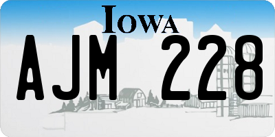 IA license plate AJM228