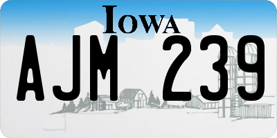 IA license plate AJM239