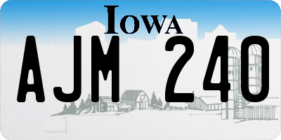 IA license plate AJM240