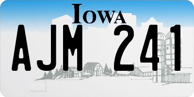 IA license plate AJM241