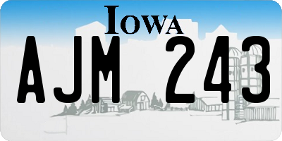 IA license plate AJM243