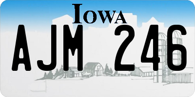 IA license plate AJM246