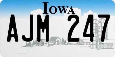 IA license plate AJM247